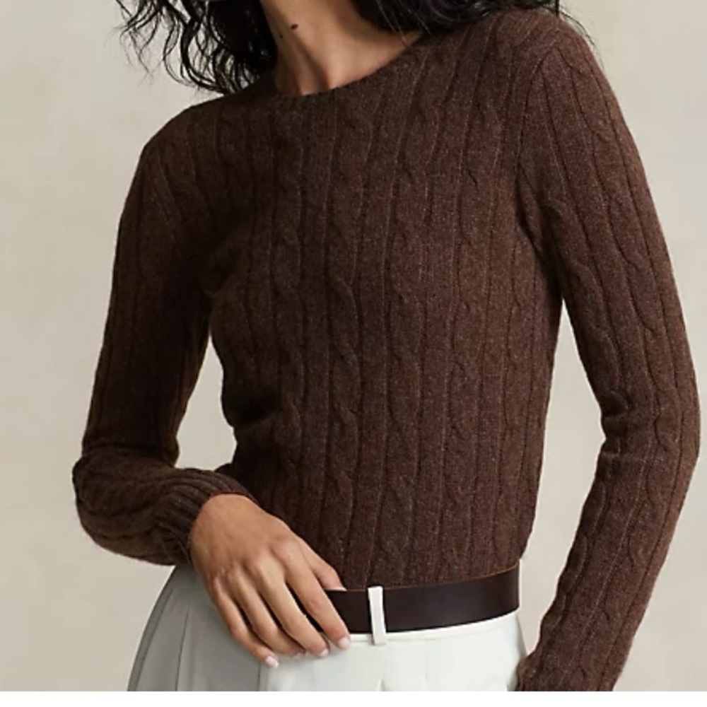 RALPH LAUREN Black Label 100% Cashmere Sweater Size L slim fit